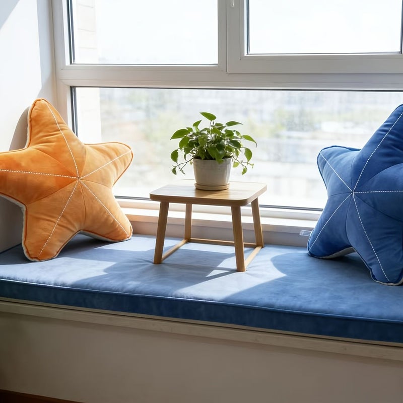 Starfish Shaped Short Plush Throw Pillow for Living Room Sofa Bedroom Headboard Cushion Solid Color Soft Decorative Pillow - Image 4