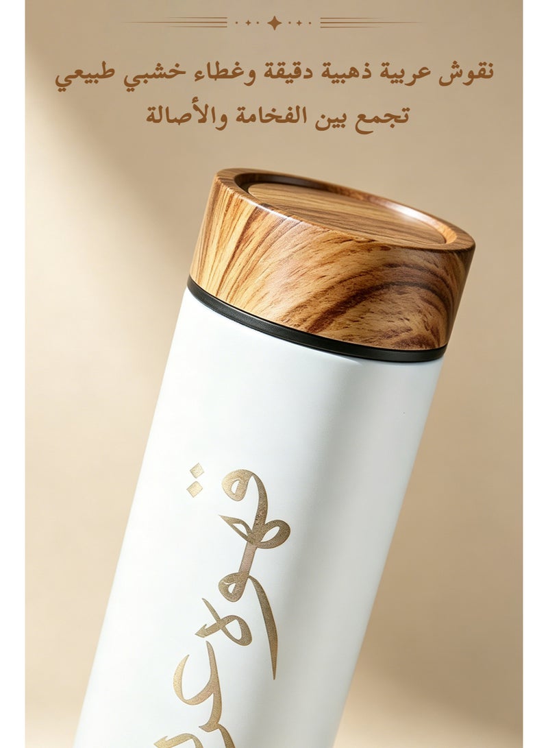 Aijmil Luxury Coffee and Tea Gift Set Vacuum Flask 500ml with Two 80ml Cups in Gift Box for Daily Use Home and Office - Image 2