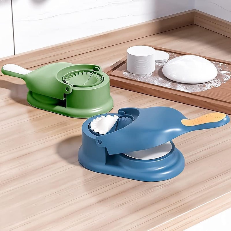 PAXCOO Home Manual Dumpling Making Tool 2 in 1 Dumpling Maker Multifunction DIY Manual Dumpling Press Molds Set 10 Seconds to Make Dumplings Empanadas Quickly Baking Pastry Manual Artifact - Image 2