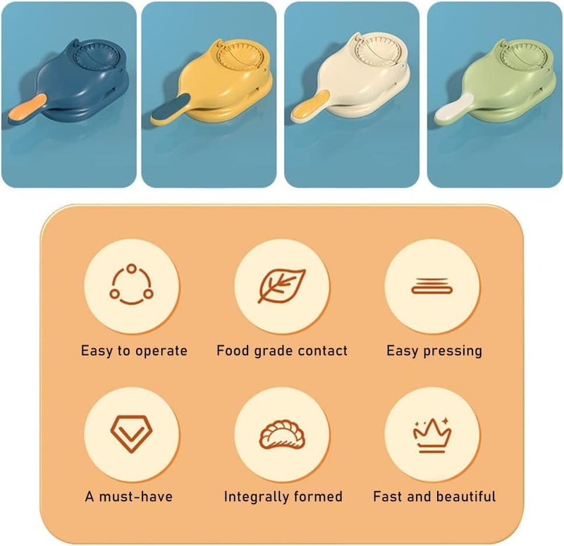 PAXCOO Home Manual Dumpling Making Tool 2 in 1 Dumpling Maker Multifunction DIY Manual Dumpling Press Molds Set 10 Seconds to Make Dumplings Empanadas Quickly Baking Pastry Manual Artifact - Image 5