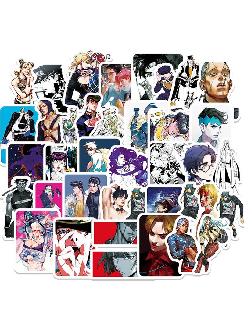 General 50-Piece JoJo's Bizarre Adventure Cute Vinyl Waterproof Sticker 