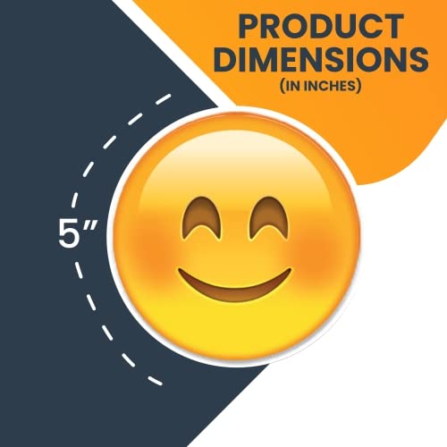 Magnet Me Up Smiley Face Emoticon Magnet Decal, 5 Inch Round, Happy Smile Cute Self-Expression Decorative Magnet for Car, Truck, Fridge, Whiteboards, Any Magnetic Surface, Crafted in USA - Image 3