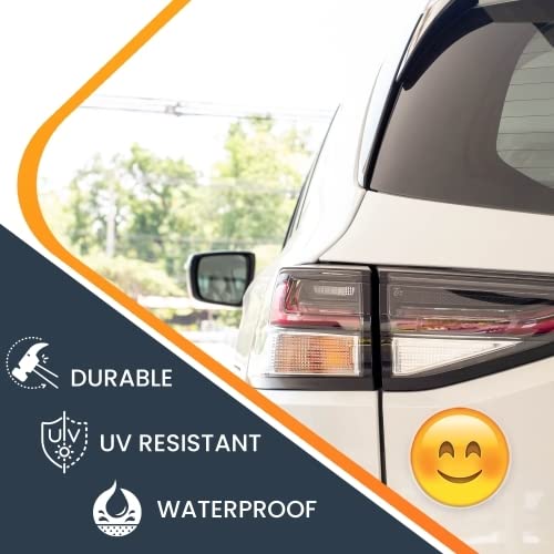 Magnet Me Up Smiley Face Emoticon Magnet Decal, 5 Inch Round, Happy Smile Cute Self-Expression Decorative Magnet for Car, Truck, Fridge, Whiteboards, Any Magnetic Surface, Crafted in USA - Image 4