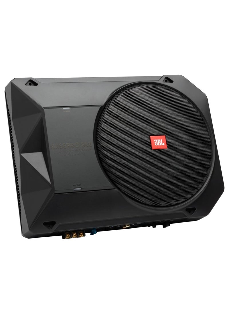 JBL BassPro SL2 - Compact Powered Underseat Car Subwoofer System | Nominal Power 125W, Peak Power 250W - Image 1