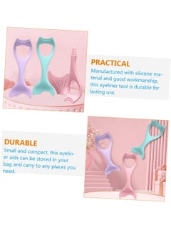 General Mascara Brush for Eyelashes, Mascara Drawing Aid, Drawing Aid, Silica Gel, Simple Design Eyeliner - Multi Color  - Image 4