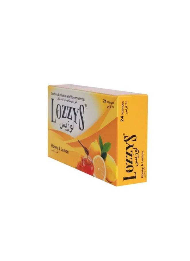 لوزيس لوزي - معينات لتخفيف التهاب الحلق - عسل وليمون - ٢٤ قطعة  - Image 2