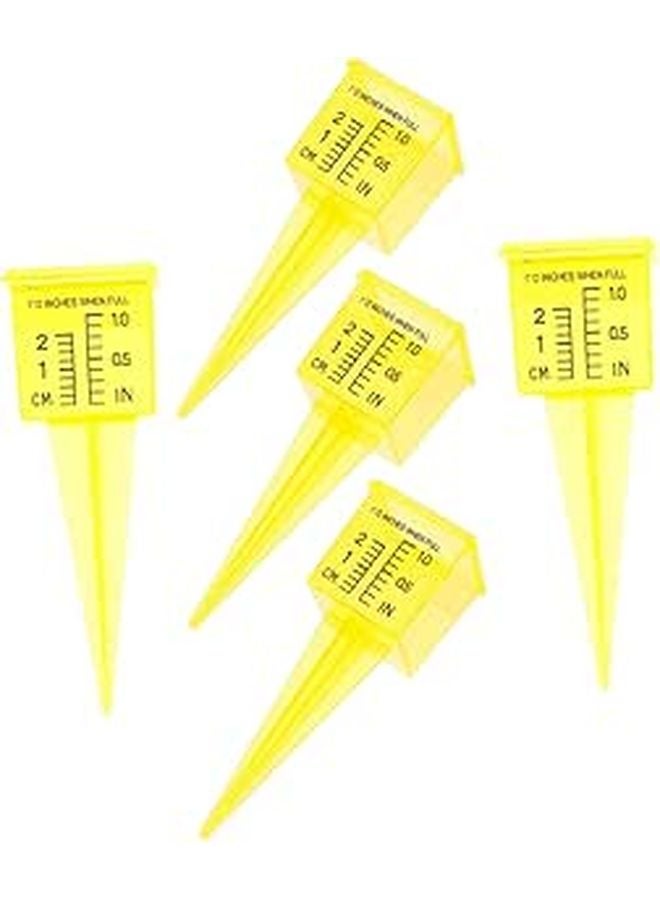 5pcs Portable Rain Gauge Set Accurate Outdoor Garden Water Gauge Precipitation Collector - Image 1