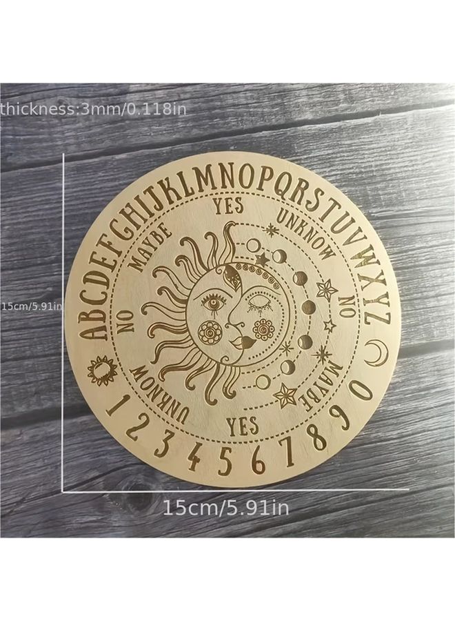 Model A 5.91 Inch Wooden Pendulum Divination Disc for Metaphysical Readings and Parties - Image 2