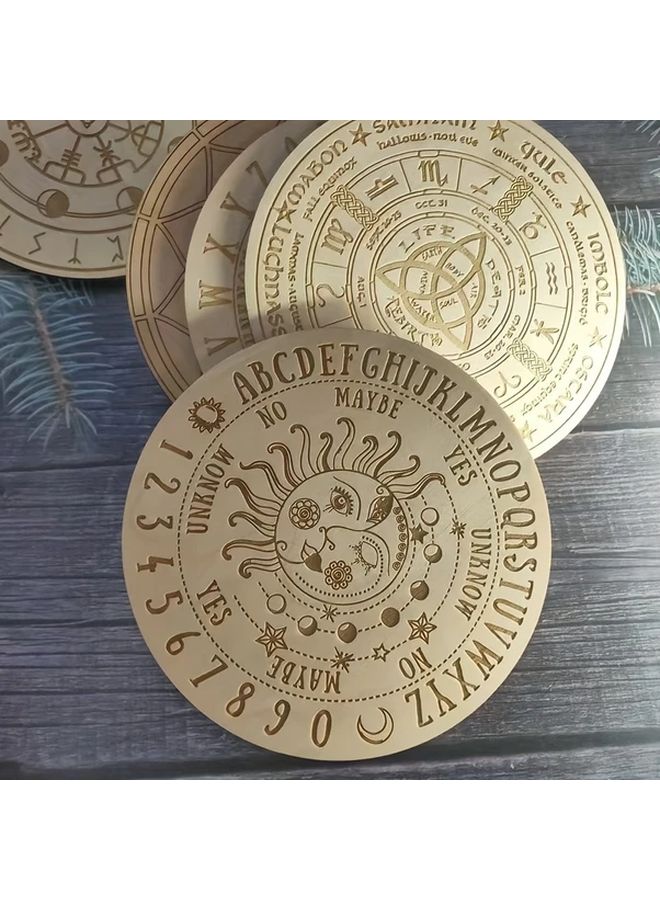 Model A 5.91 Inch Wooden Pendulum Divination Disc for Metaphysical Readings and Parties - Image 1