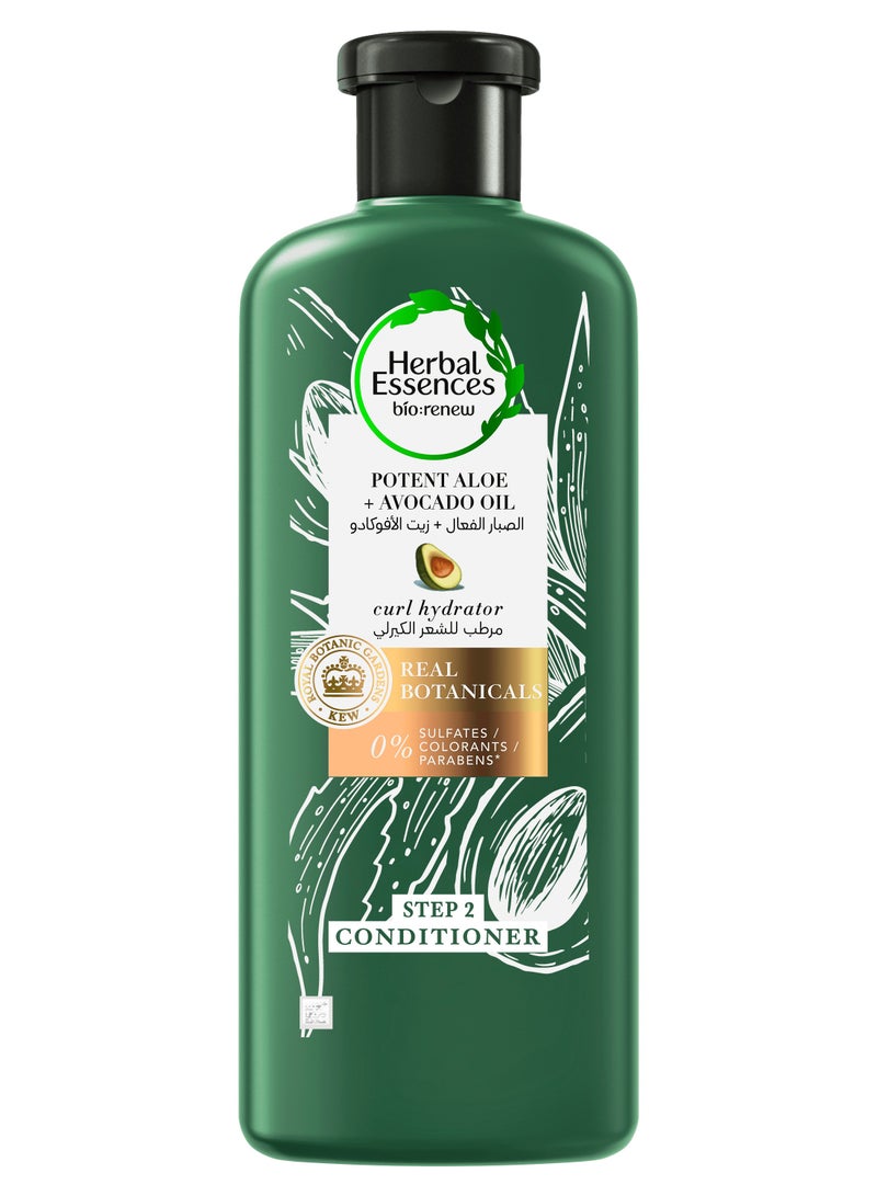 هربل إيسنسز بلسم قوي للشعر بخلاصة الصبار وزيت الأفوكادو لترطيب الشعر المجعد وتنعيمه، 400 مل - Image 1