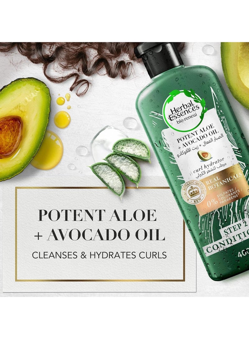 هربل إيسنسز بلسم قوي للشعر بخلاصة الصبار وزيت الأفوكادو لترطيب الشعر المجعد وتنعيمه، 400 مل - Image 3