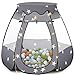 GeerWest Baby Ball Pit for Toddler with Star Lights  Pop Up Princess Play Tent for Kids  Indoor Outdoor Baby Girl Toys Birthday Gifts  NO Balls Black Tent - Image 2