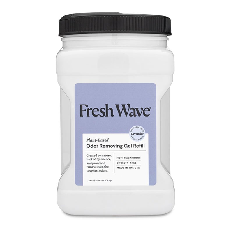 Fresh Wave Lavender Odor Removing Gel Refill, 63 oz. - Safer Odor Absorbers for Home, Natural Plant-Based Odor Eliminator, Every 15 oz. lasts 30-60 Days, For Cooking, Trash & Pets - Image 1