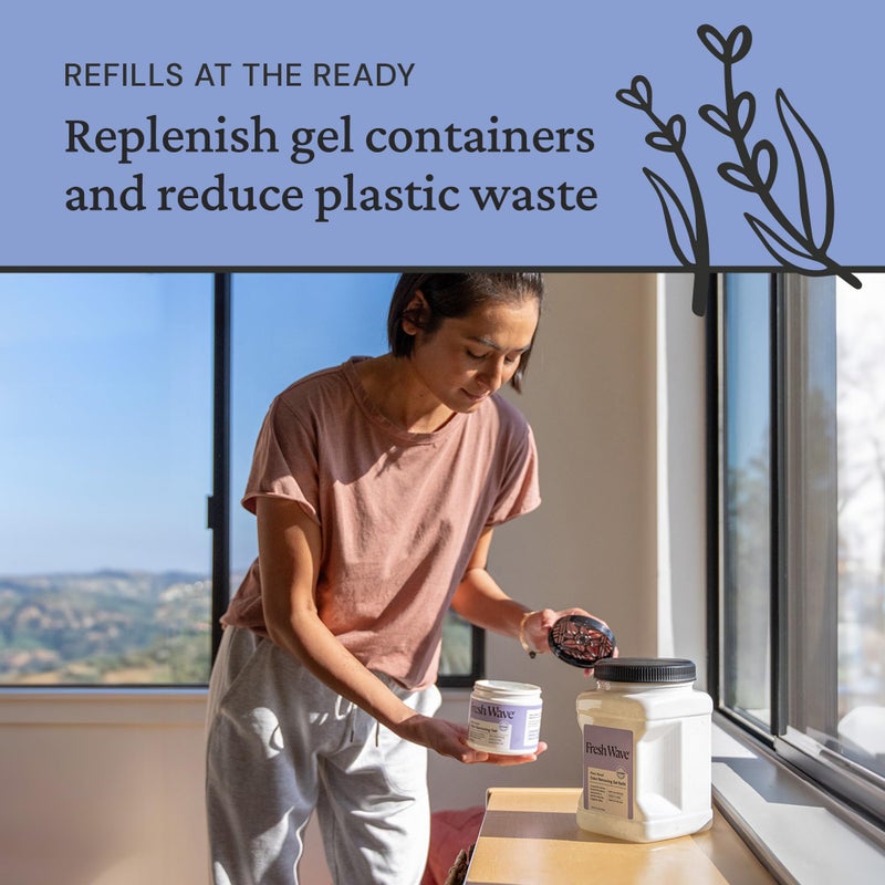 Fresh Wave Lavender Odor Removing Gel Refill, 63 oz. - Safer Odor Absorbers for Home, Natural Plant-Based Odor Eliminator, Every 15 oz. lasts 30-60 Days, For Cooking, Trash & Pets - Image 5