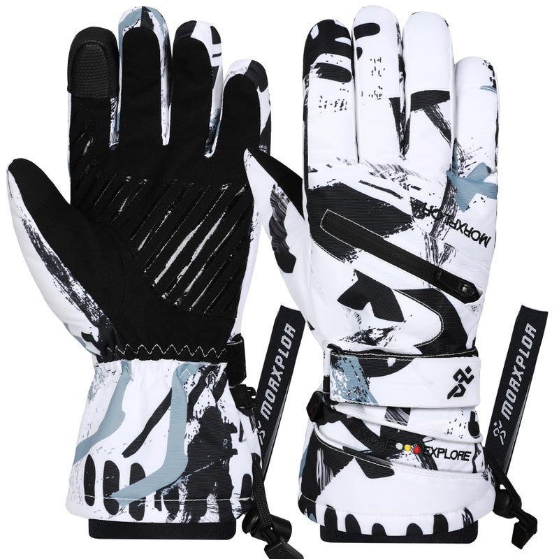 MORXPLOR Winter Touchscreen 3M Thinsulate Ski Snow Snowboard Snowmobile Gloves for Men Women - Image 1