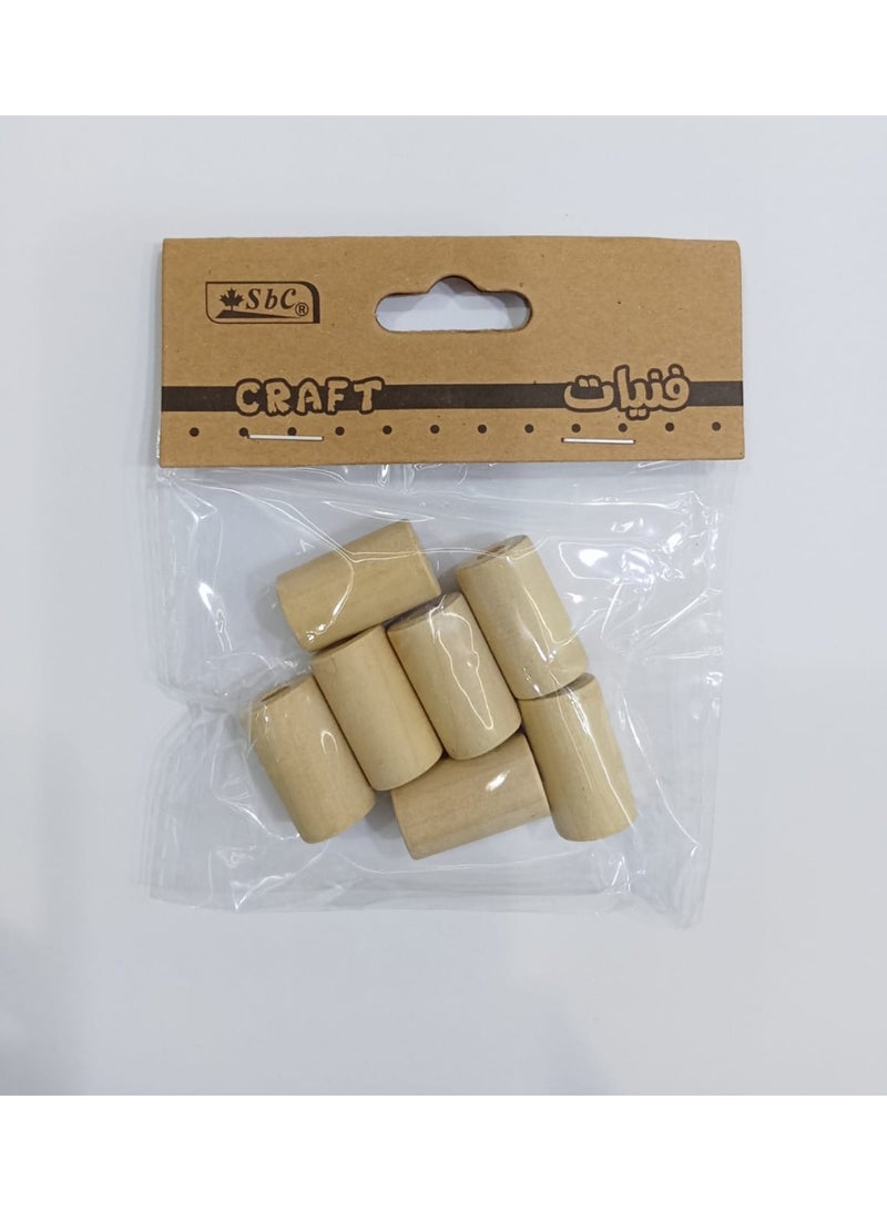 SBC ART & CRAFT WOODEN CYLINDER 8 PCS PACK