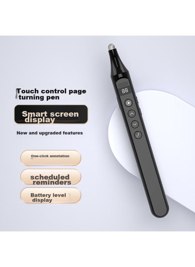Whist F7 Black Page-turning Pen, Teacher's Red Light Laser Pointer, Battery Countdown Remote Control Pen, Suitable For Seewo Whiteboard Touch Writing, Whiteboard Pen With Sound Control, Two-in Teaching Projection Pe - Image 1