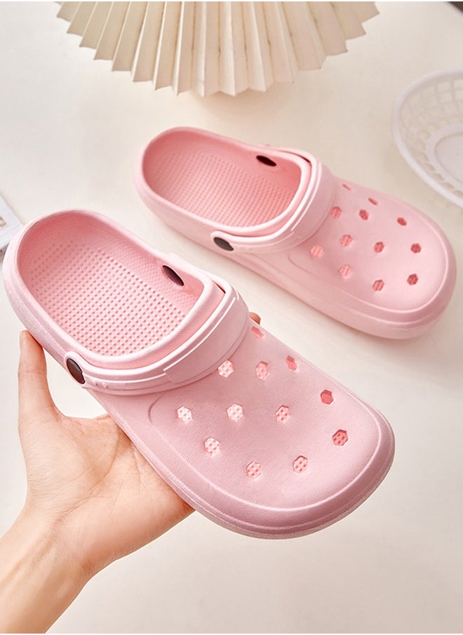 VUCATIN Unisex-Adult Garden Shoes Clogs Slip on Children Sandals Water Shoes for Indoor Outdoor Slides (Pink)  - Image 1