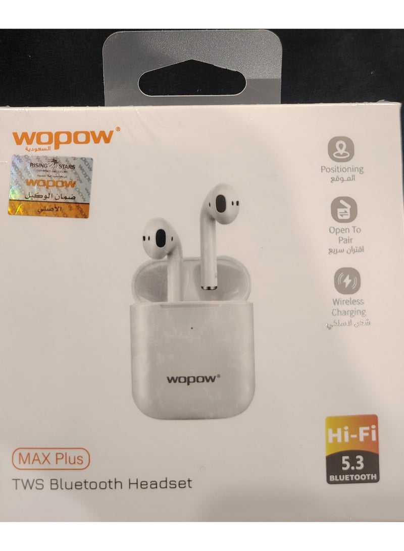 وبو سماعة أذن من وبو WOPOW الاصلية لا سلكية بلوتوث ضمان الوكيل سنتين - Image 2