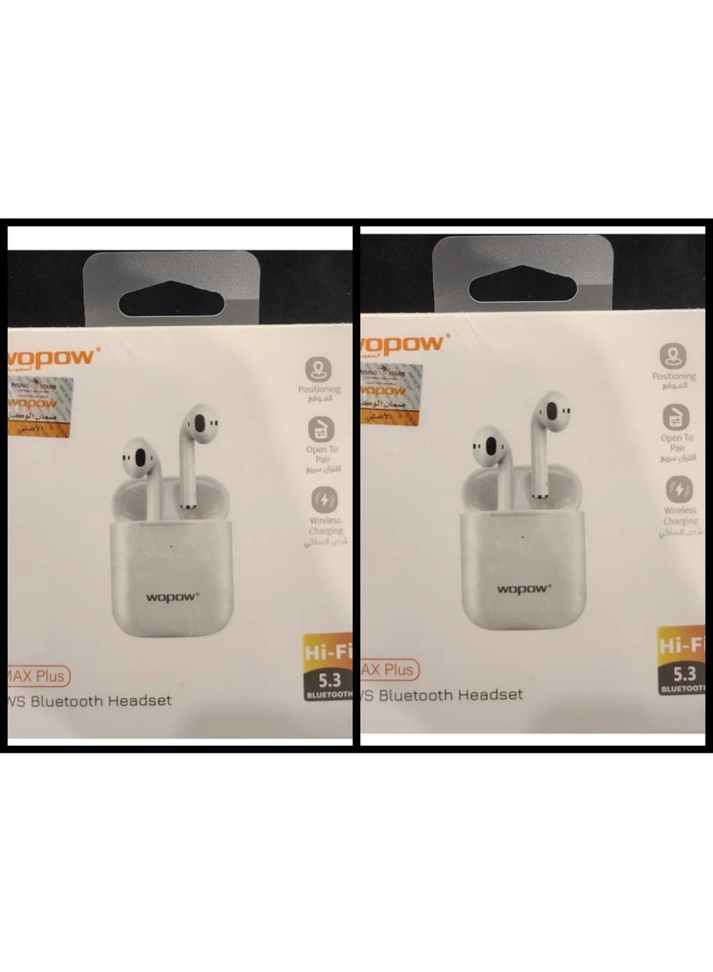 وبو قطعتين - ٢ سماعة أذن من وبو الاصلية لا سلكية بلوتوث بضمان سنتين - Image 1