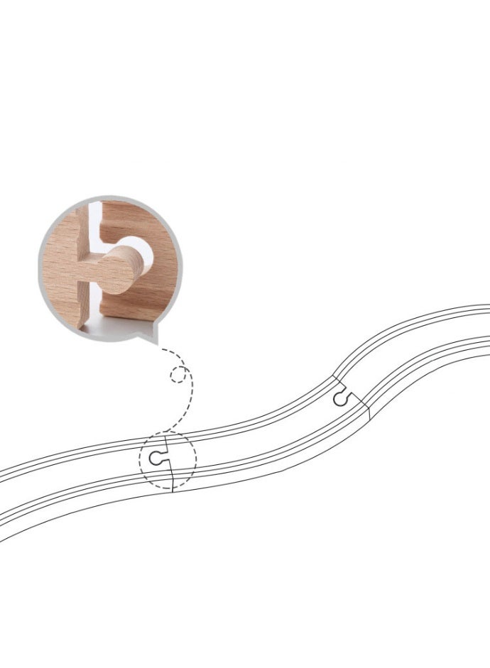 هالامودو تعليم الطعوم البلاستيكية نموذج الناقلة مجموعة من المقطورات مع شكل الفعل للعب الأدوار متلائم مع مسارات توماس/بريو/ايكيا الخشبية ذات الصلة المغناطيسية الخانقة من أجل البناء الحر القحولة الإنزلاقية التصميم المتطور المنطق والمفاهيم المكانية القيم القيم تلهم الإبداع ومهارات المحركات الدقيقة مقاومة اللون والشكل تمييز مثالي لعبة التعلم المبكر لمدة 3-6 سنوات - Image 5