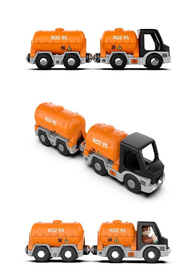 هالامودو تعليم الطعوم البلاستيكية نموذج الناقلة مجموعة من المقطورات مع شكل الفعل للعب الأدوار متلائم مع مسارات توماس/بريو/ايكيا الخشبية ذات الصلة المغناطيسية الخانقة من أجل البناء الحر القحولة الإنزلاقية التصميم المتطور المنطق والمفاهيم المكانية القيم القيم تلهم الإبداع ومهارات المحركات الدقيقة مقاومة اللون والشكل تمييز مثالي لعبة التعلم المبكر لمدة 3-6 سنوات - Image 3