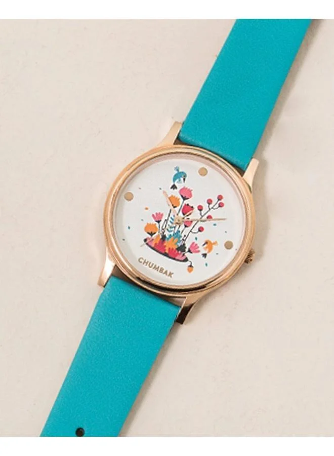 TEAL BY CHUMBAK Leafy Branches Women's Wrist Watch