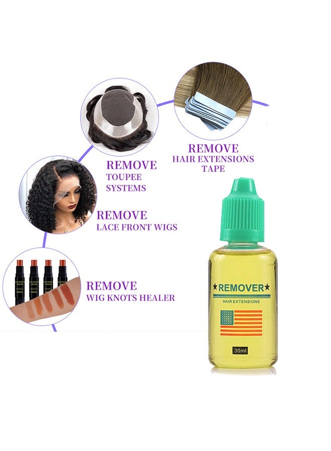 Hair Extensions Remover-Wig Glue Remover , Front Bonding Weave Active Lace Tape Remover, Scalp Cleaner Hold Glue Yellow Remover 30ml - Image 4