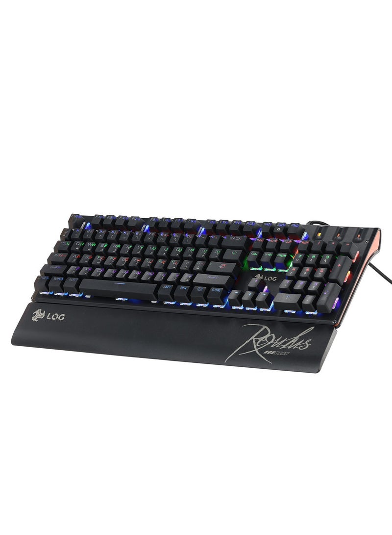 LOG MK115 Mechanical Gaming Keyboard and Mouse Combo, True Mechanical Blue Switches, With Multiple Dynamic RGB Lighting Effects, Compatible For PC/Laptop - Windows & Mac - Image 2