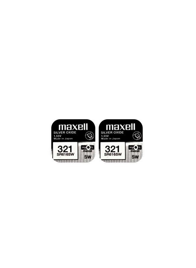 Maxell 2 Pieces Maxell 321/SR616SW Silver Oxide 1.55V - Batteries