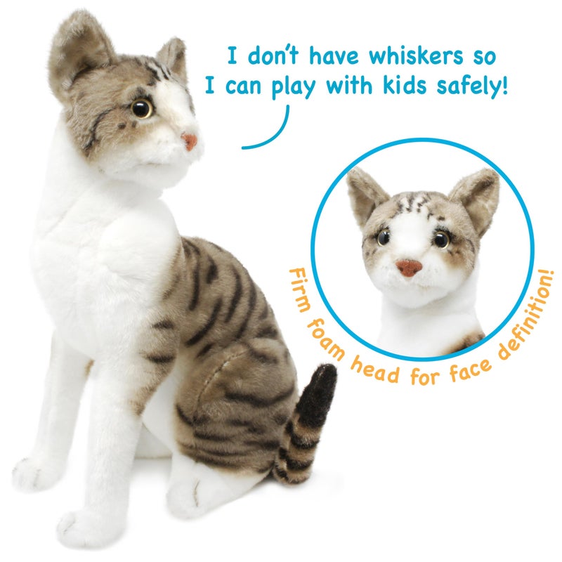 TigerHart Amy The American Shorthair Cat - 14 Inch Stuffed Animal Plush - Image 5