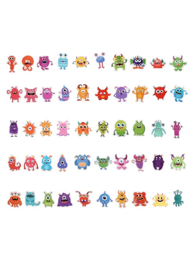 كليڤر بلاي مجموعة من 100 ملصق وحوش، هدايا حفلات وحوش، ديكورات أعياد الميلاد - Image 2
