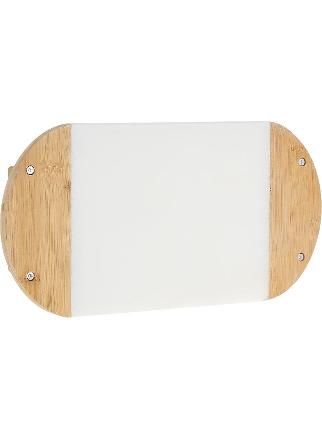 Cuisine Art Marble Serving Tray with Bamboo & Golden Handles - Image 3