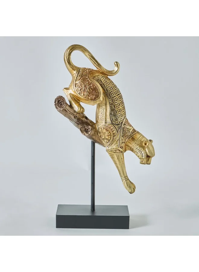 Home Box Marcel Polyresin Climbing Leopard 19.5 x 8 x 35 cm