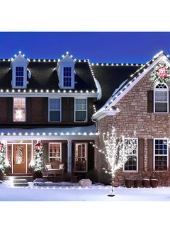 إيروريكس مجموعة من 2 قطعة من مصابيح Fairy Lights بطول 32.8 قدم، 100 مصباح LED متلألئ يعمل بالبطارية مع جهاز تحكم عن بعد بـ 8 أوضاع توقيت وقابلية التعتيم لغرف النوم والديكور الداخلي والخارجي، لون أبيض دافئ بطول 10 أمتار، مجموعة من 2 قطعة  - Image 4