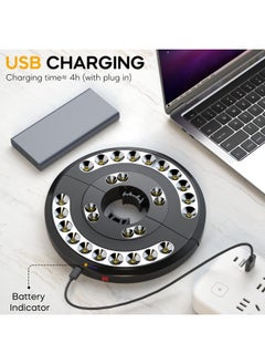 Generic Eletorot Patio Umbrella Lights Rechargeable Outdoor Lights For Patio Decor Patio Table Light 28 Led 3 Lighting Modes Cool Patio Pool Accessories And Backyard Decor  - Image 3