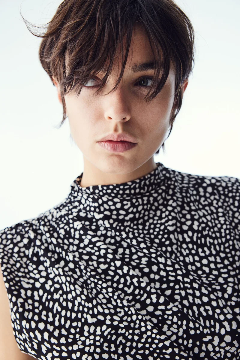 H&M Draped turtleneck dress