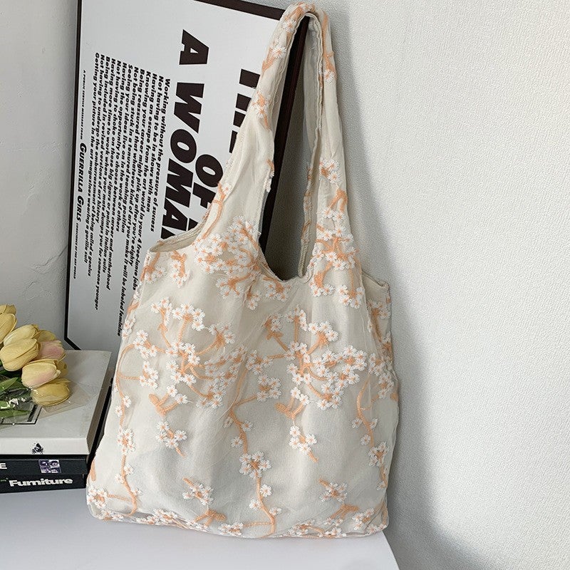 Embroidered Canvas Tote Bag