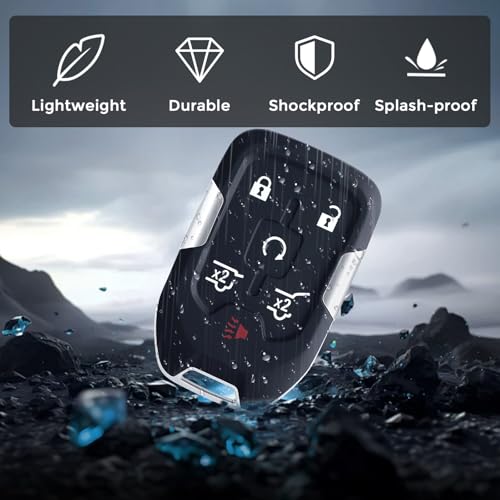HelloAuto Key Fob Shell Fit for 2015-2020 Chevy Tahoe Suburban, for GMC Yukon Denali XL Key Fob Replcaement Cover, Key Fobs Case 6 Button for Chevrolet (HYQ1AA) - Image 4