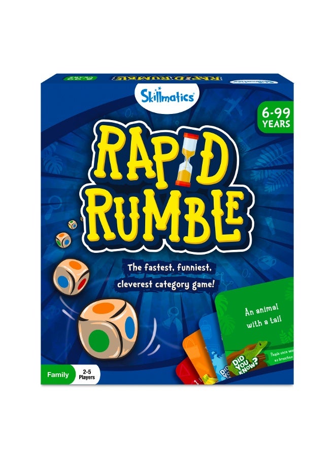 سكيلماتيكس Rapid Rumble - لعبة لوحية سريعة الوتيرة للأطفال والمراهقين والبالغين، ممتعة لليلة اللعب العائلية ولعبة تعليمية، لعبة بطاقات سريعة التفكير، هدية للأعمار من 6 و7 و8 و9 سنوات وما فوق - Image 1