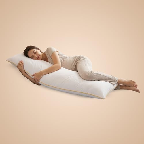 SleepyCat Microfiber Cuddle Pillow Covered with Luxe Modal Fabric for Body Support | Ideal for Side Sleepers and Expecting Mothers | Machine Washable | 50x19 inches | 1 Piece - Image 1