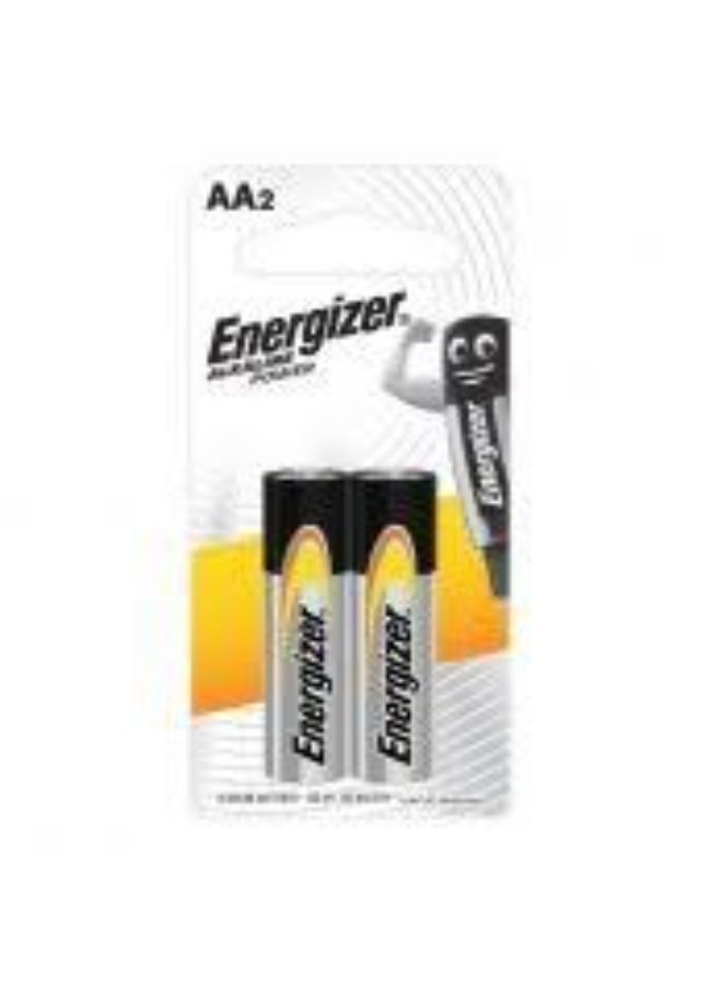 إنرجايزر قطعتان بطارية قلوية من نوع AA2 أسود فضي - Image 1