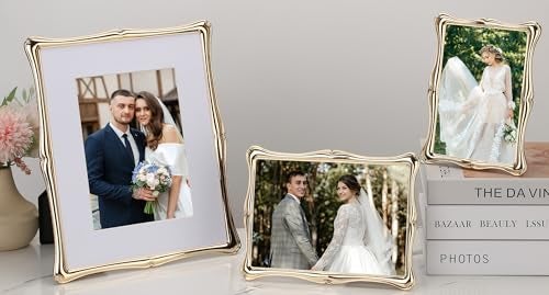 GorYeeFine Silver 8x10'' Premium Alloy Picture Frame with Acid Free Mat for 5x7'',Luxury Hi-End Photo Frames 5x7'' with Black Velevt Backing for Desktop and Wall Hanging - Image 4