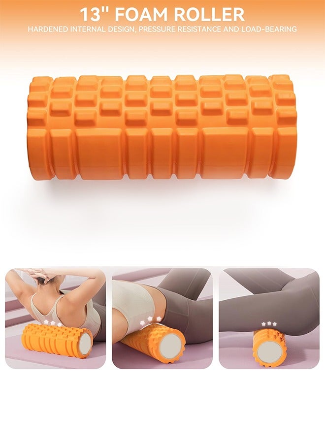 JoyousSto 5 in 1 Foam Roller Set for Yoga,Pilates, Deep Tissue Muscle Massage, Physical Therapy,Trigger Point Fitness Exercise Foam Roller, Massage Roller, Massage Ball, Stretching Strap, for Whole Body - Image 2