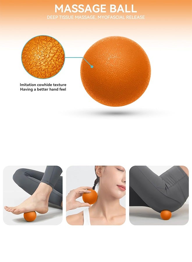 JoyousSto 5 in 1 Foam Roller Set for Yoga,Pilates, Deep Tissue Muscle Massage, Physical Therapy,Trigger Point Fitness Exercise Foam Roller, Massage Roller, Massage Ball, Stretching Strap, for Whole Body - Image 4