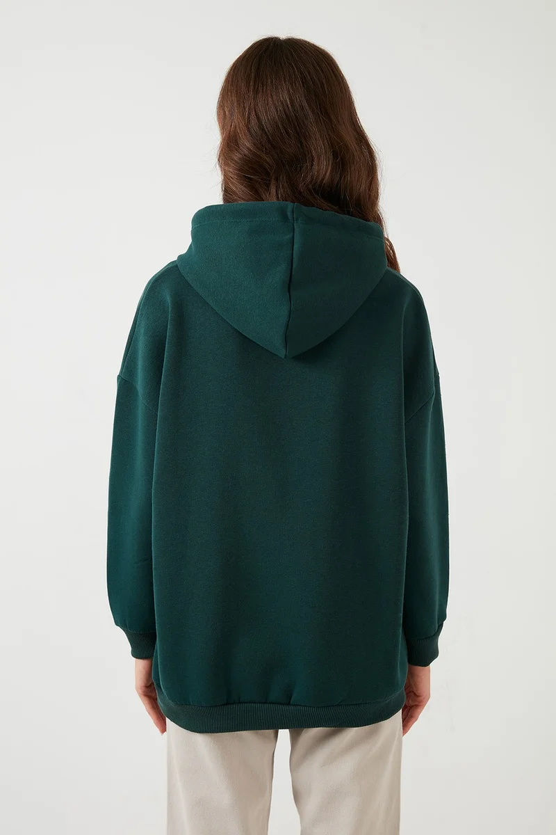 Lela Regular Fit Cotton Hooded Collar Rose Winter Sweat Women's SWEAT 5863854