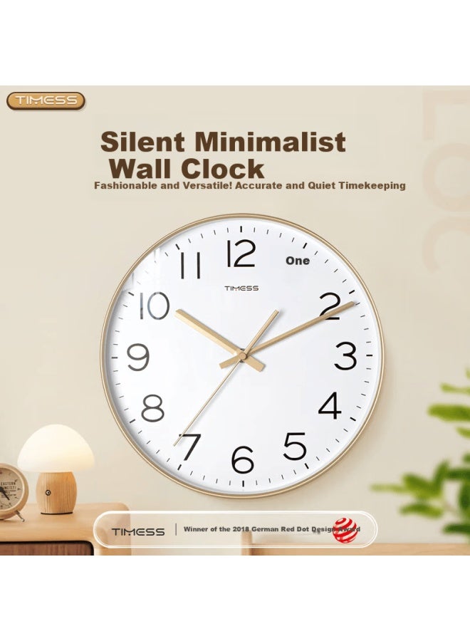Timess Wall Clock For Living Room, Home Clock New Model, Bedroom Meeting Room Clock, No Drilling Required, Quartz Clock, 27.5cm - Image 3