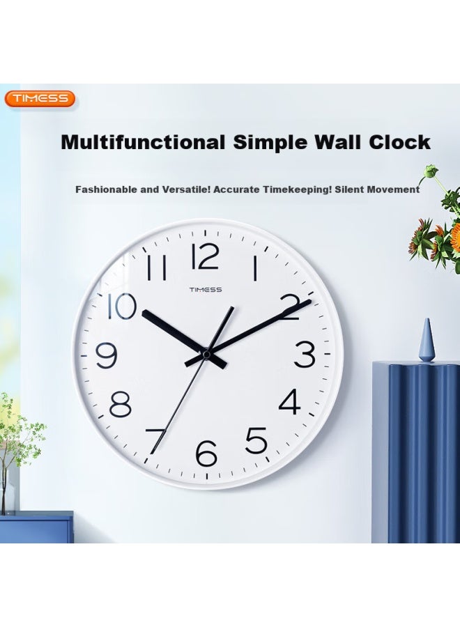 Timess Wall Clock For Living Room, Home Clock New Model, Bedroom Meeting Room Clock, No Drilling Required, Quartz Clock, 27.5cm - Image 1