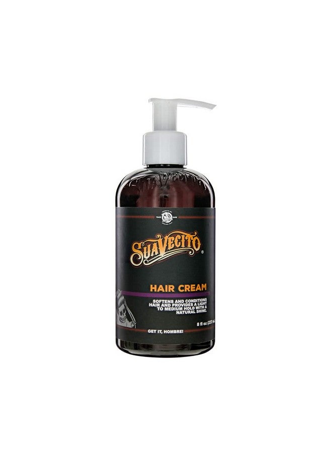 Suavecito Hair Cream Pump Bottle Medium Shine All Day Light Hold (8 oz) - Image 1