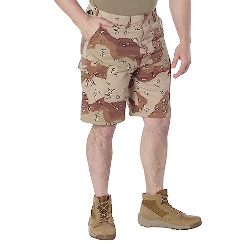 Rothco Tactical Camo BDU Shorts – Rugged Outdoor Hiking Camping Comfortable Cargos, 6-Color Desert Camo, M - Image 1